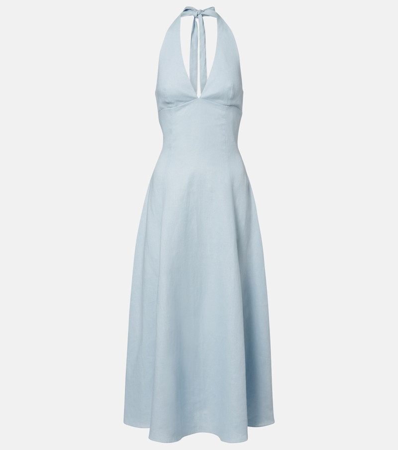 Marais shirred linen midi dress 1