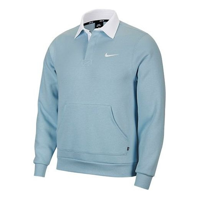 Nike SB Skateboard Fleece Skate Top 'Lt Armory Blue White' CN5675-440 - 1