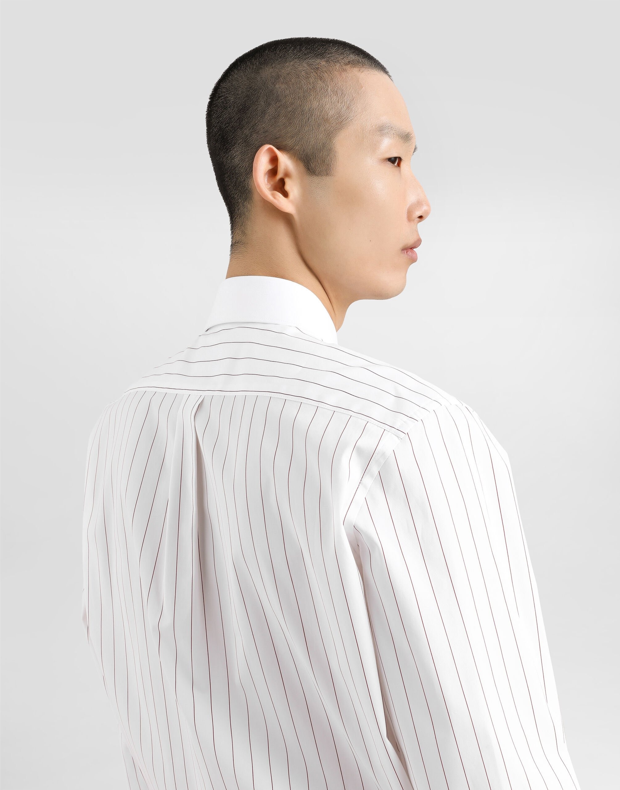 Striped cotton shirt with bejeweled details - 5