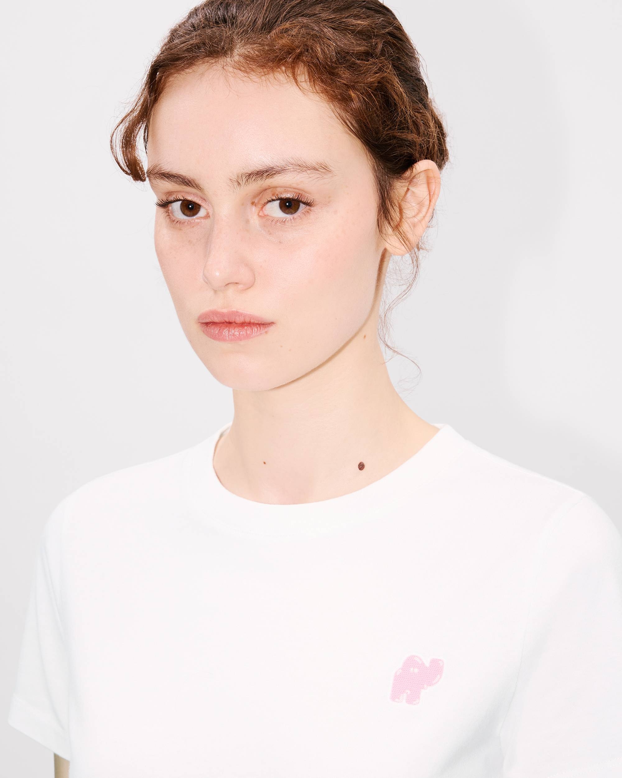 'KENZO Elephant Logo' embroidered T-shirt in cotton - 6