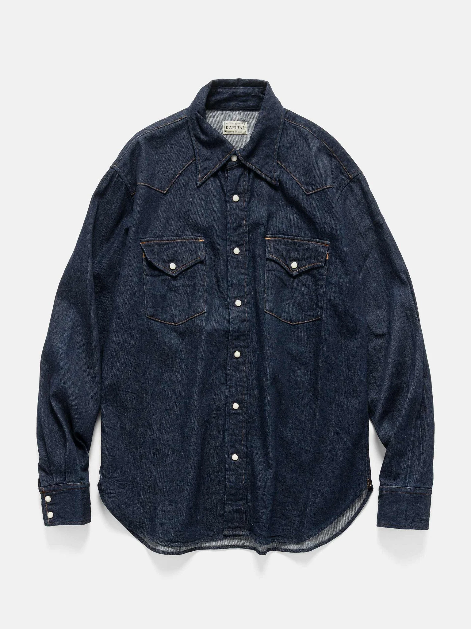 8oz Denim HUSKY Western Shirt IDG - 1