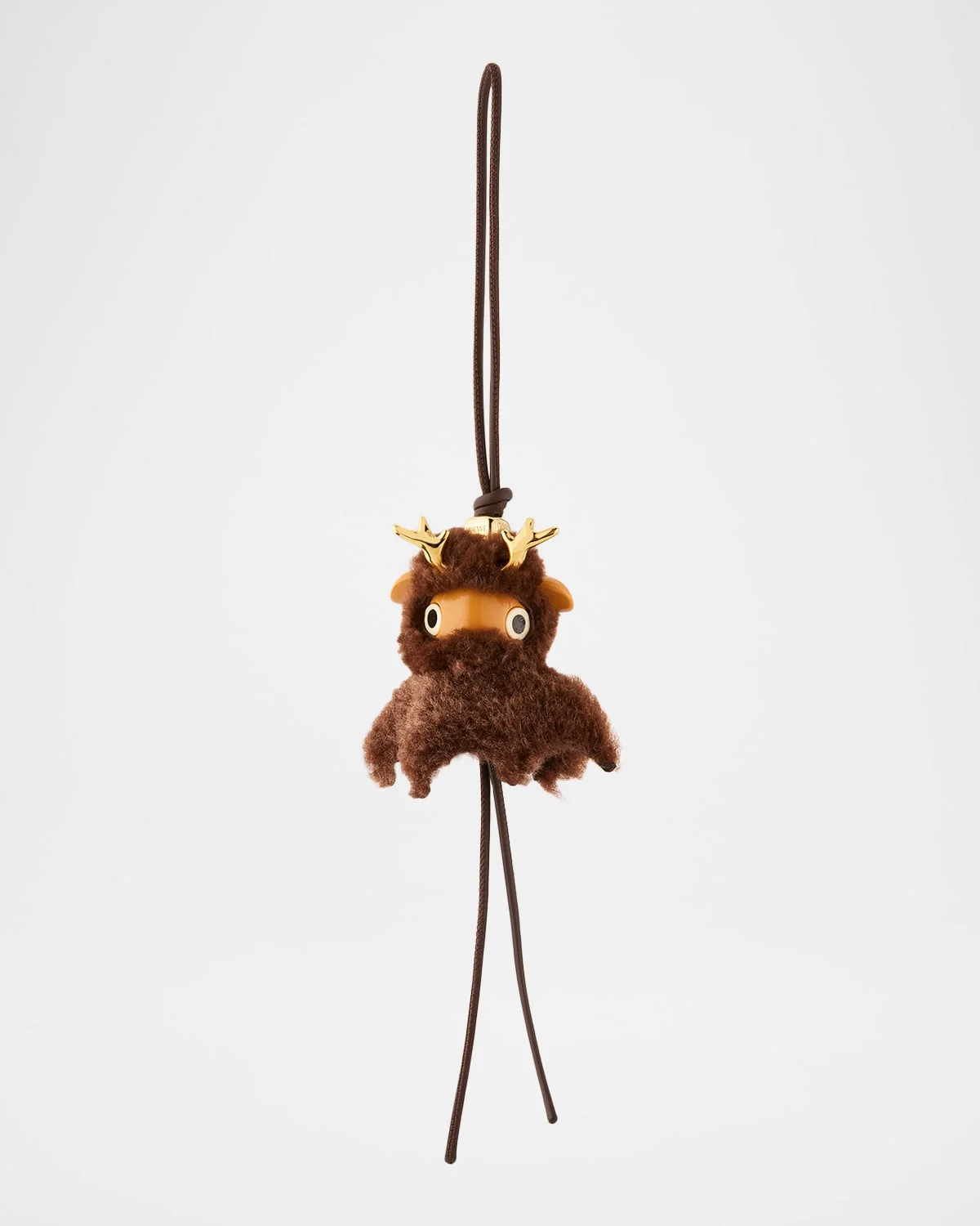 Fawnie Deer Bag Charm in Acetate & Shearling - 1