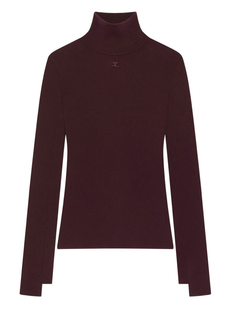 mock-neck long-sleeve sweater 1