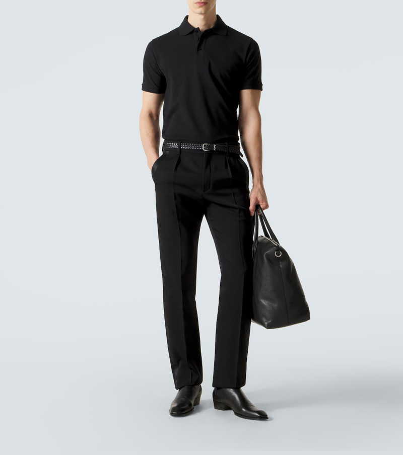 SAINT LAURENT Cotton-blend polo shirt outlook