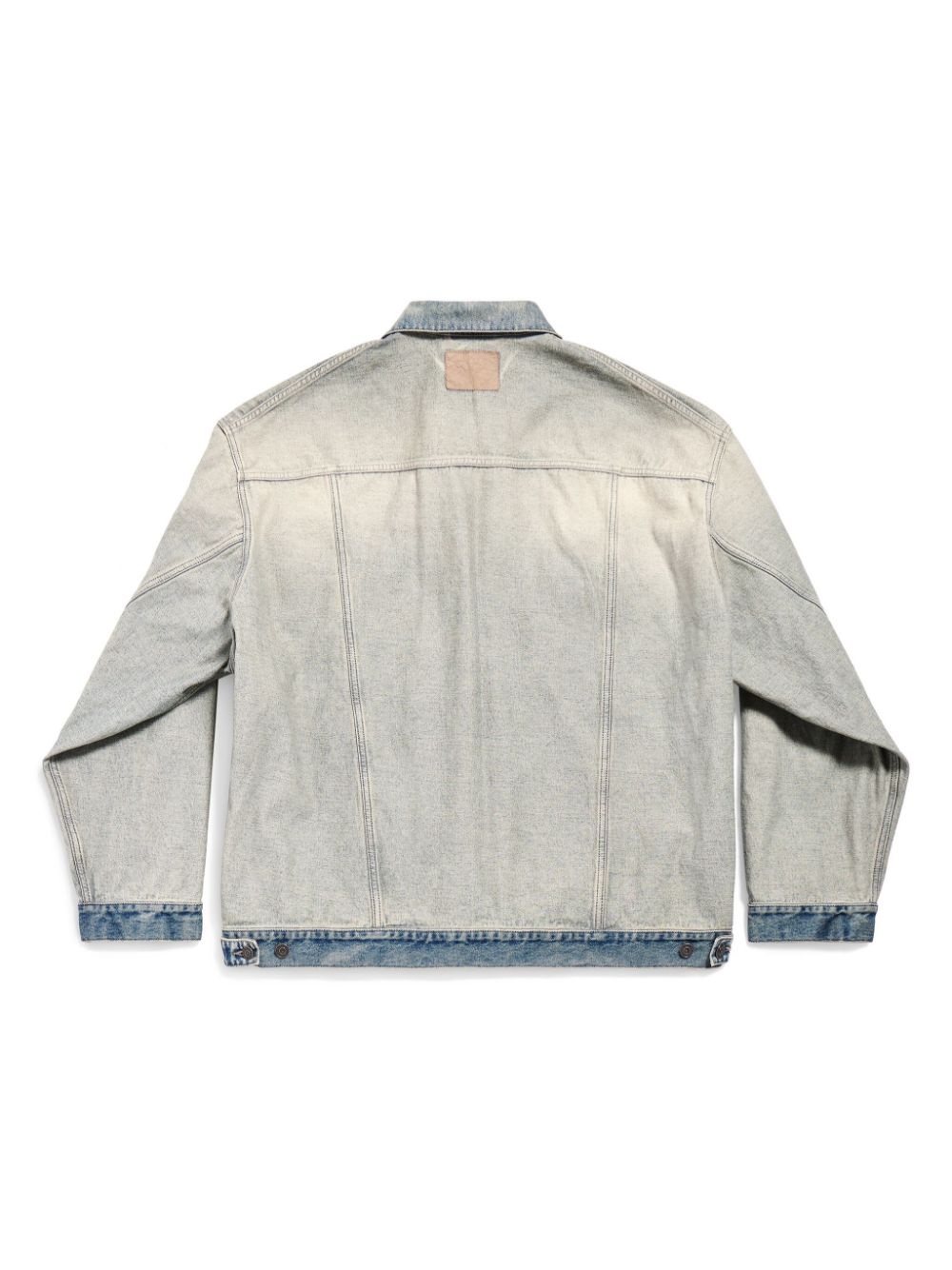 oversized washed denim jacket - 6