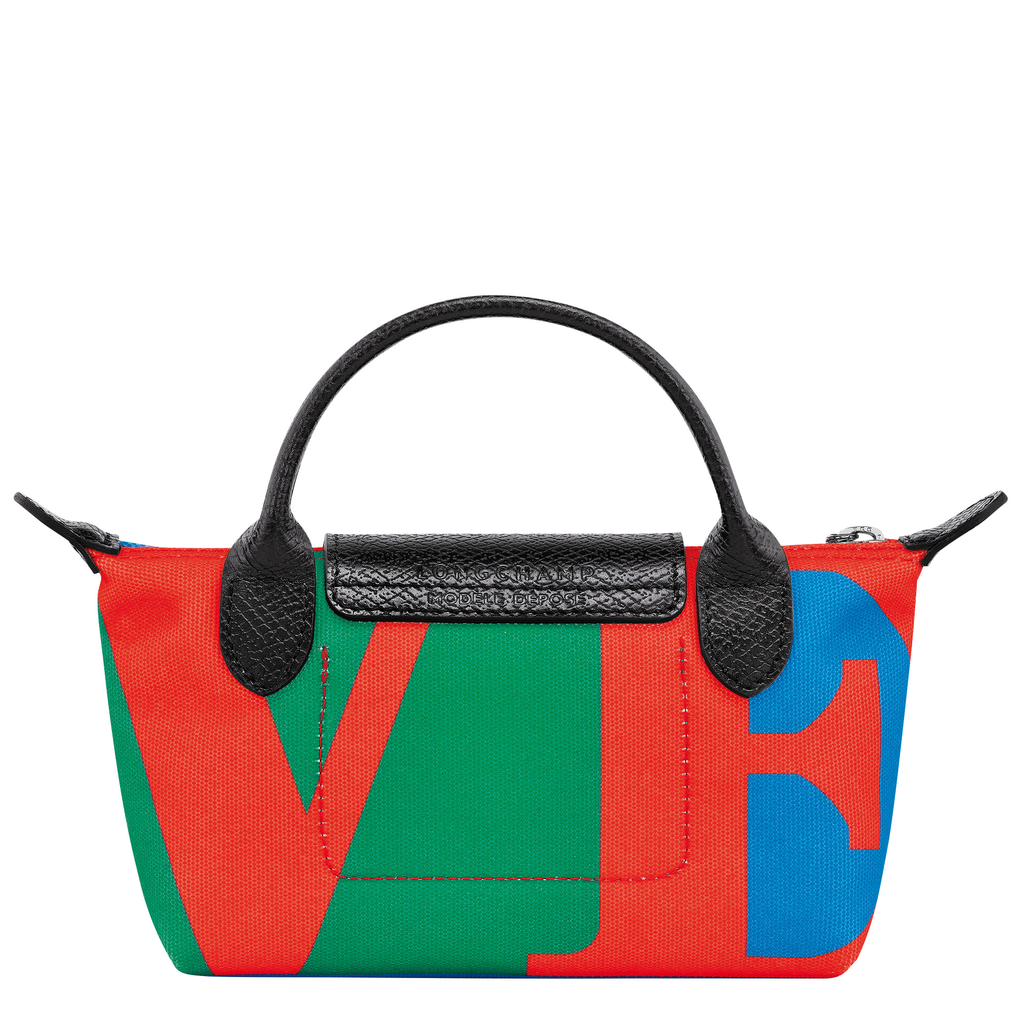 Longchamp x Robert Indiana Pouch Red - Canvas - 3