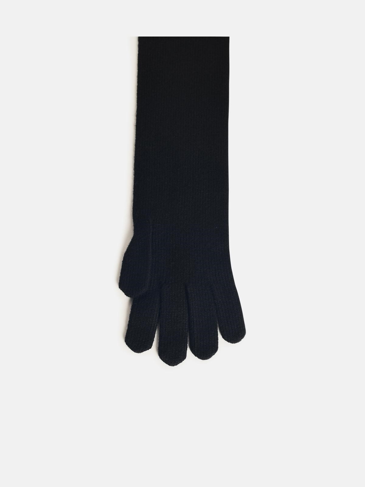 'TIMOR' BLACK CASHMERE GLOVES - 3