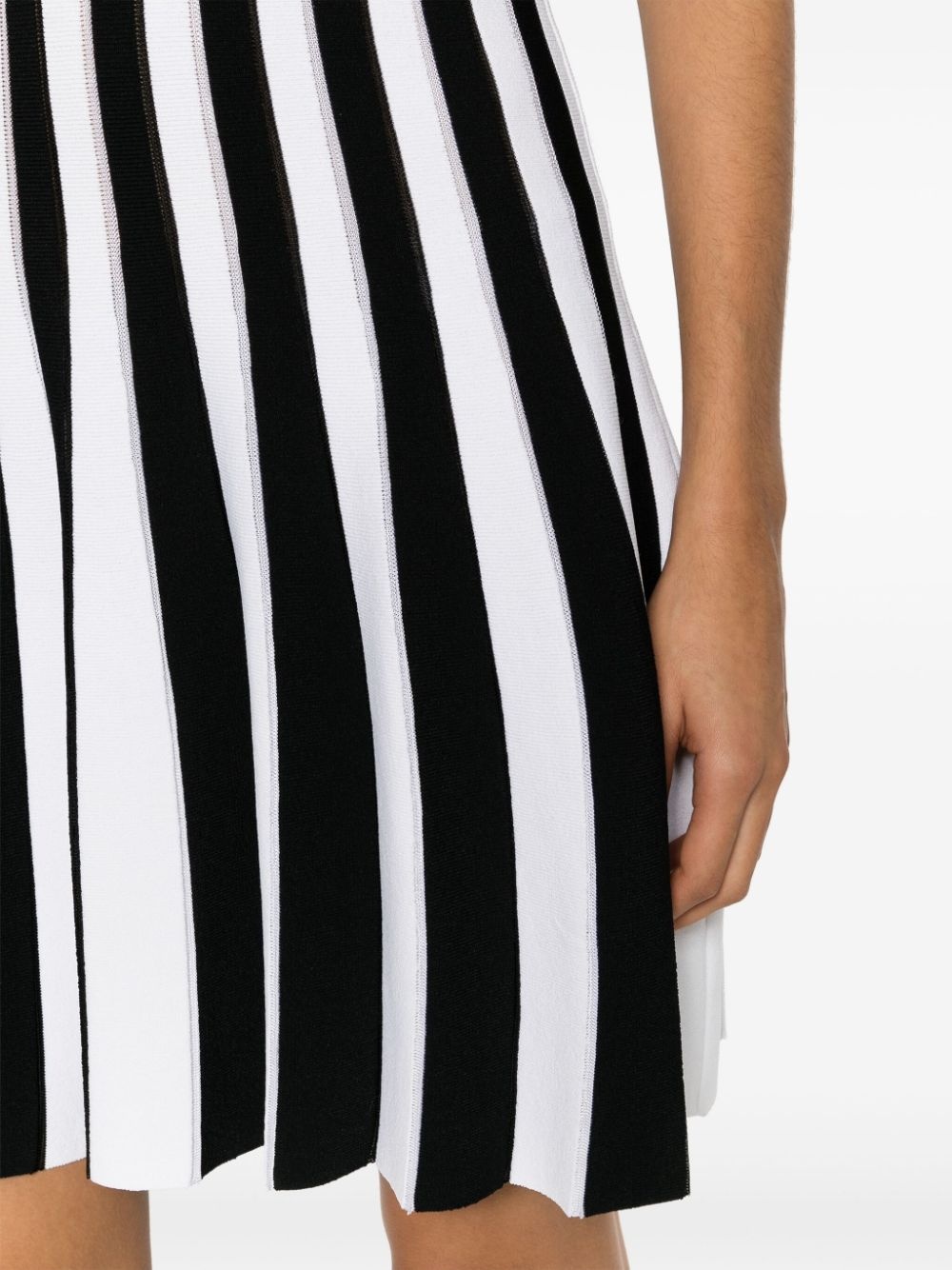 striped ribbed-knit minidress - 5