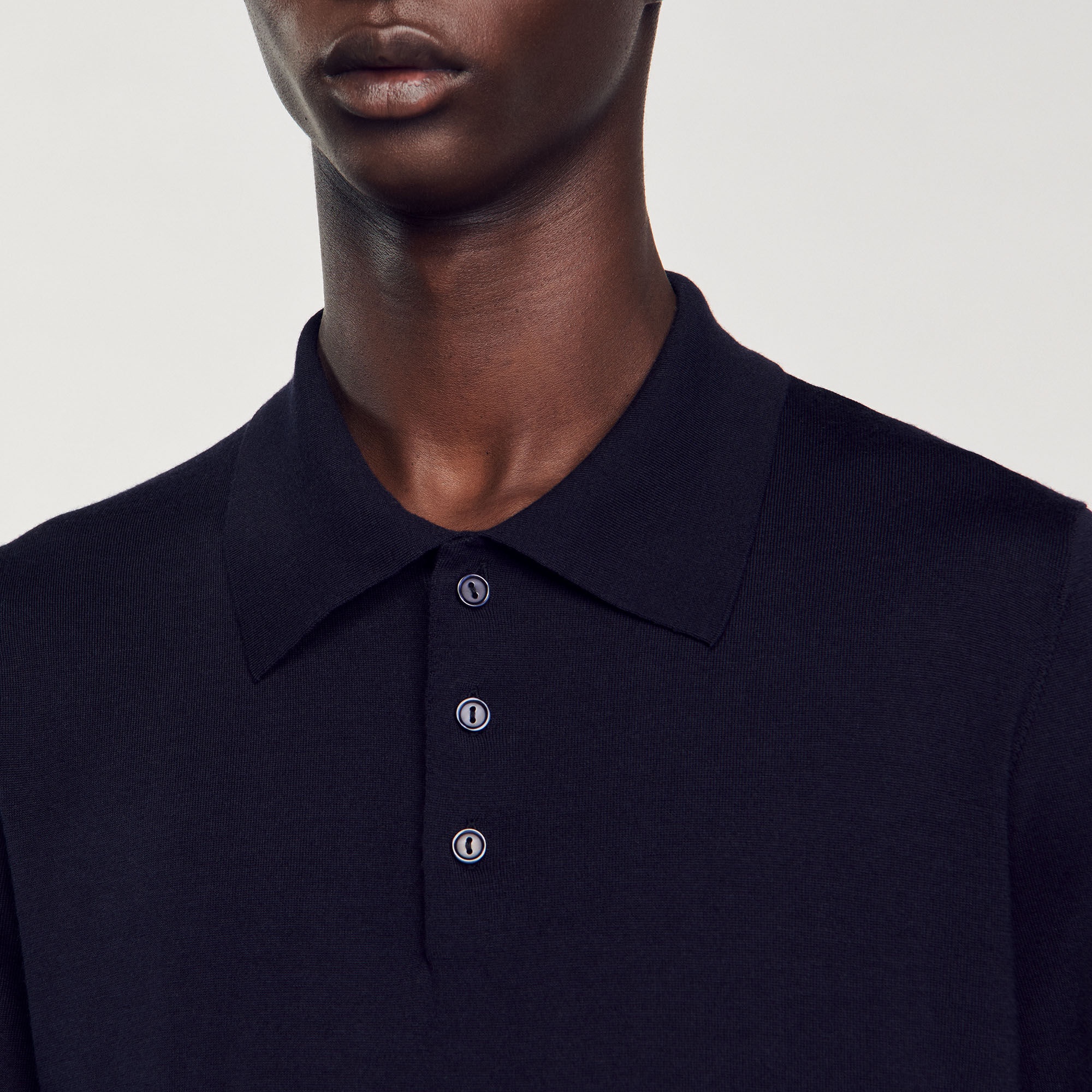 FINE KNIT POLO SHIRT - 4