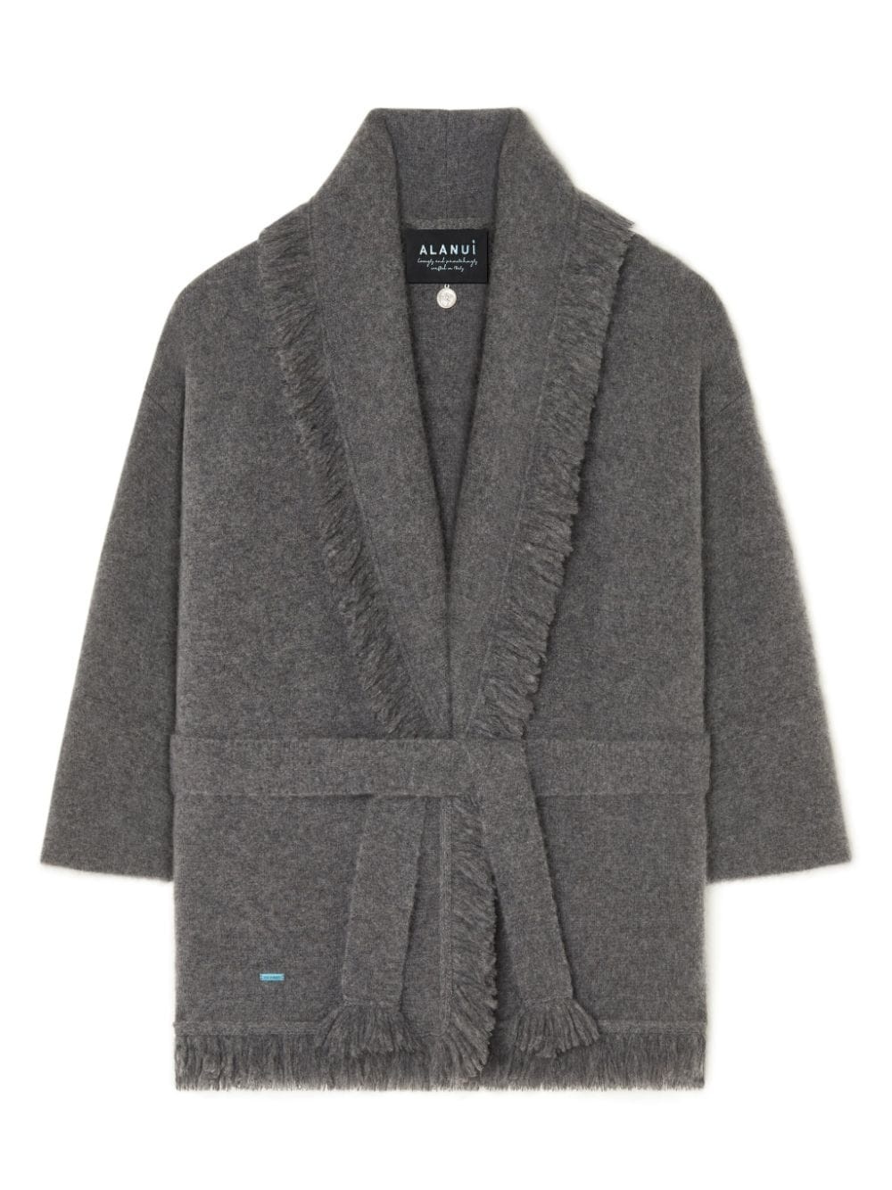 fringed-edge cashmere-blend cardigan - 7