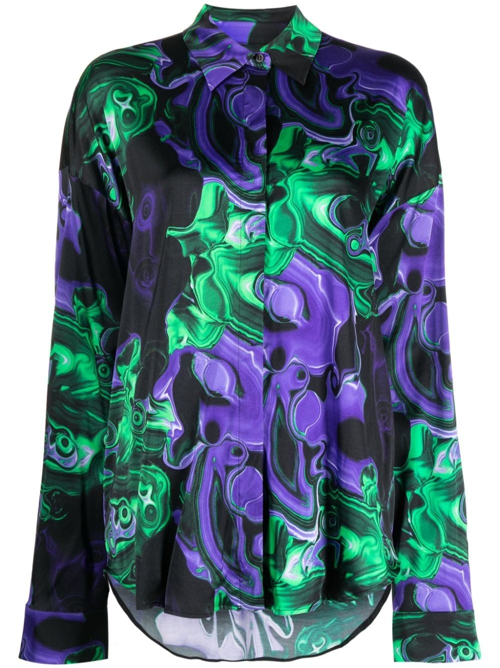 graphic-print long-sleeve shirt - 1