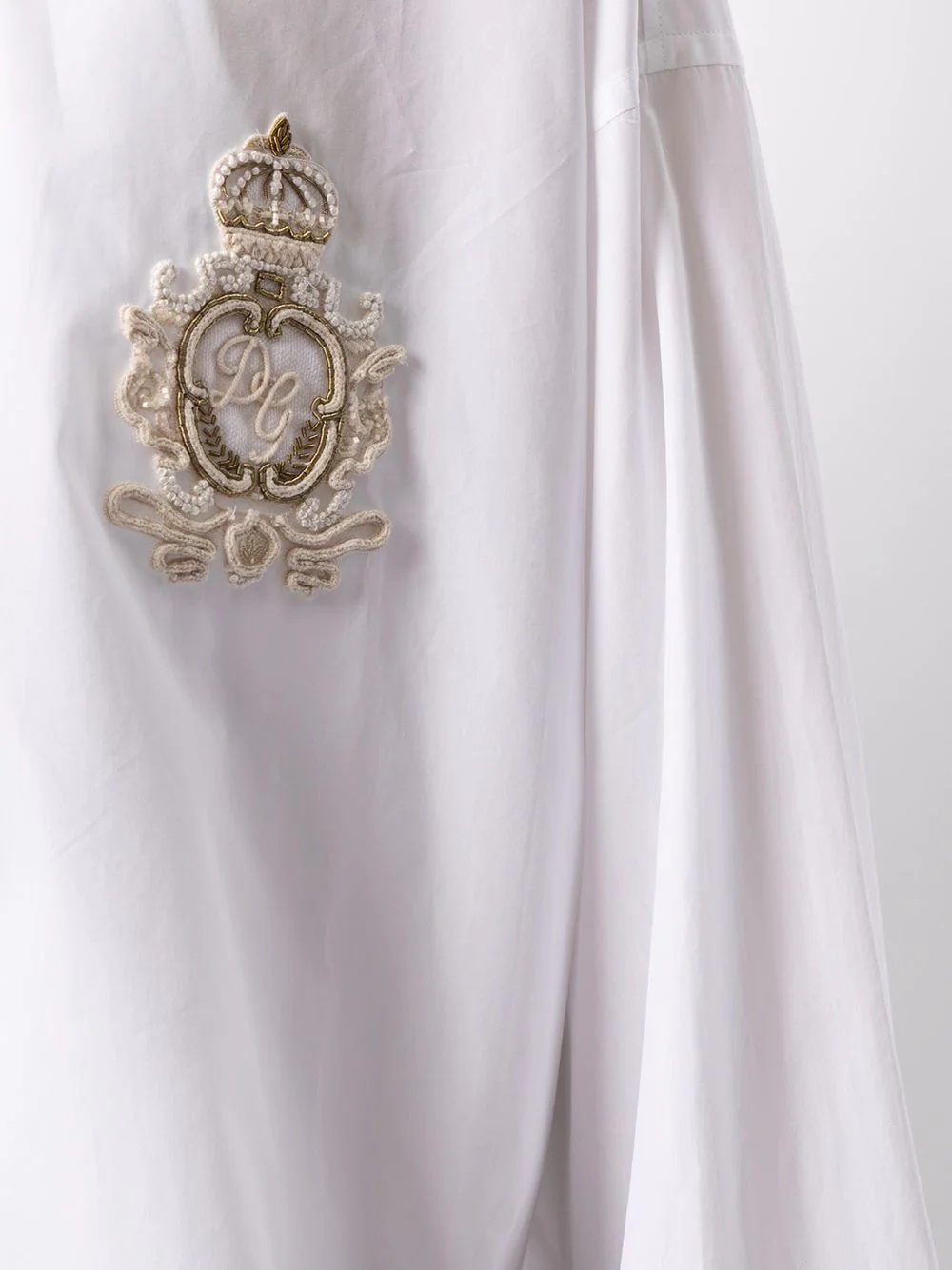 embroidered crest shirt - 5