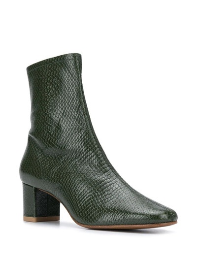 BY FAR Sofia snakeskin-effect ankle boots outlook