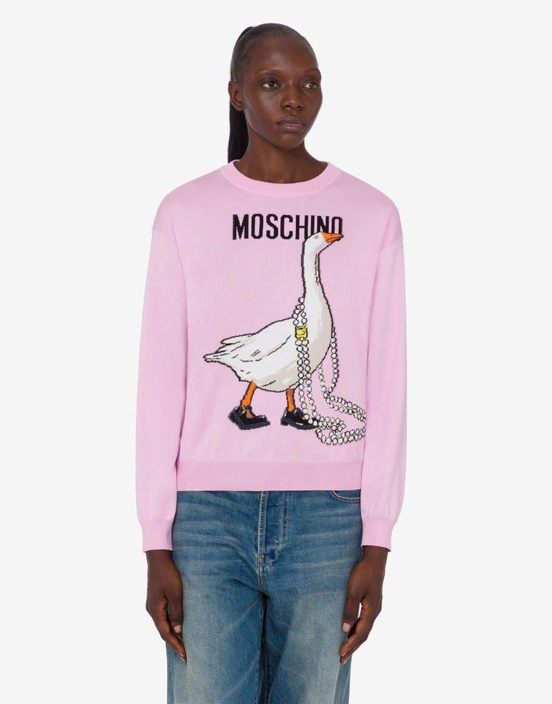 Moschino GOOSE PURE COTTON PULLOVER outlook