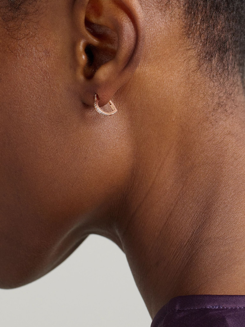 REPOSSI Antifer Heart small 18-karat rose gold diamond single earring Gold outlook
