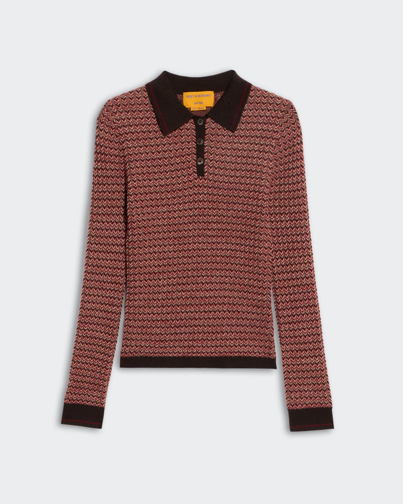 Chevron L/S Shrunken Polo 1