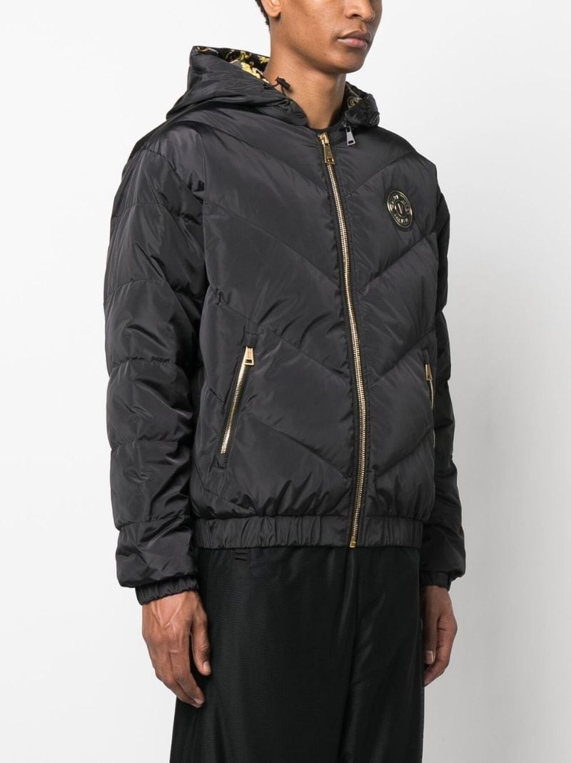 quilted hooded down jacket - 4