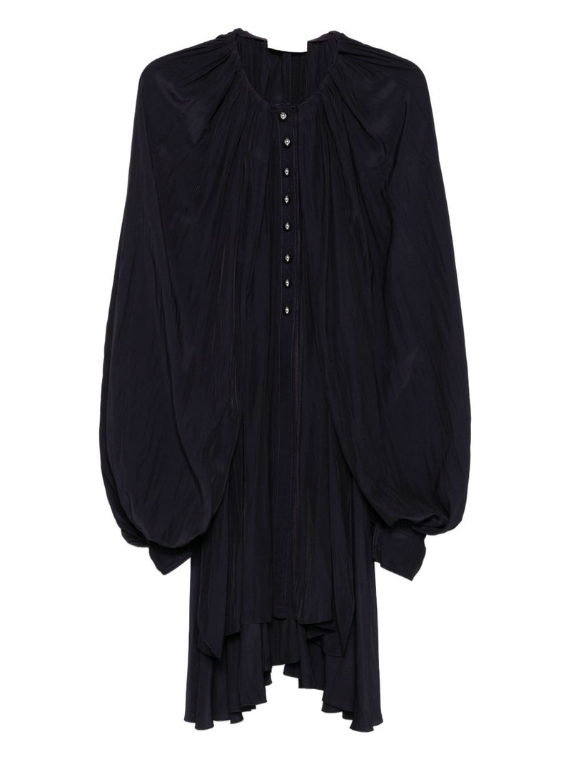 pleated button-front mini dress 1