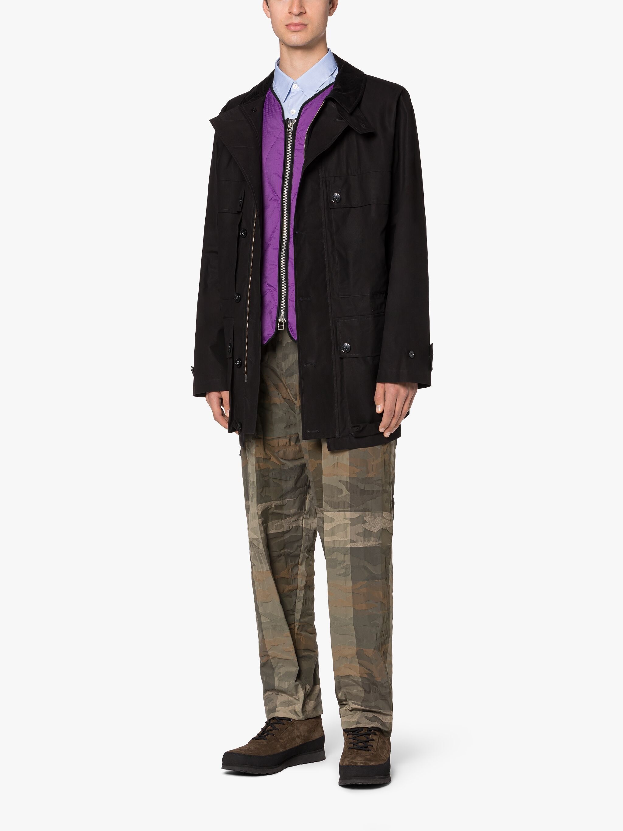 COUNTRY DARK INDIGO WAXED COTTON COAT - 4