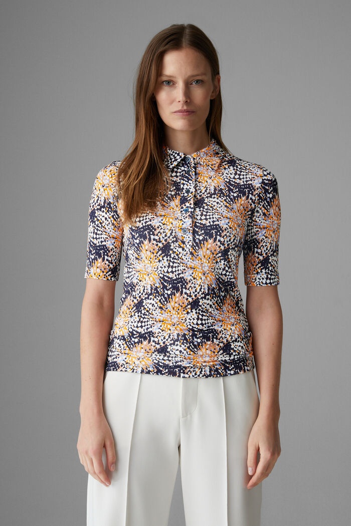 Alina Polo shirt in Navy blue/Orange - 2