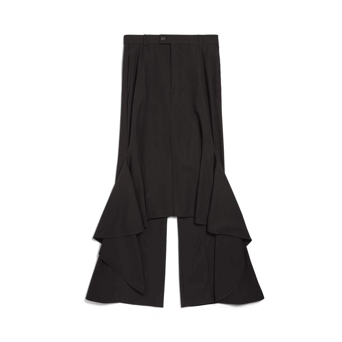 Women's Deconstructed Godet Skirt in Black - 1