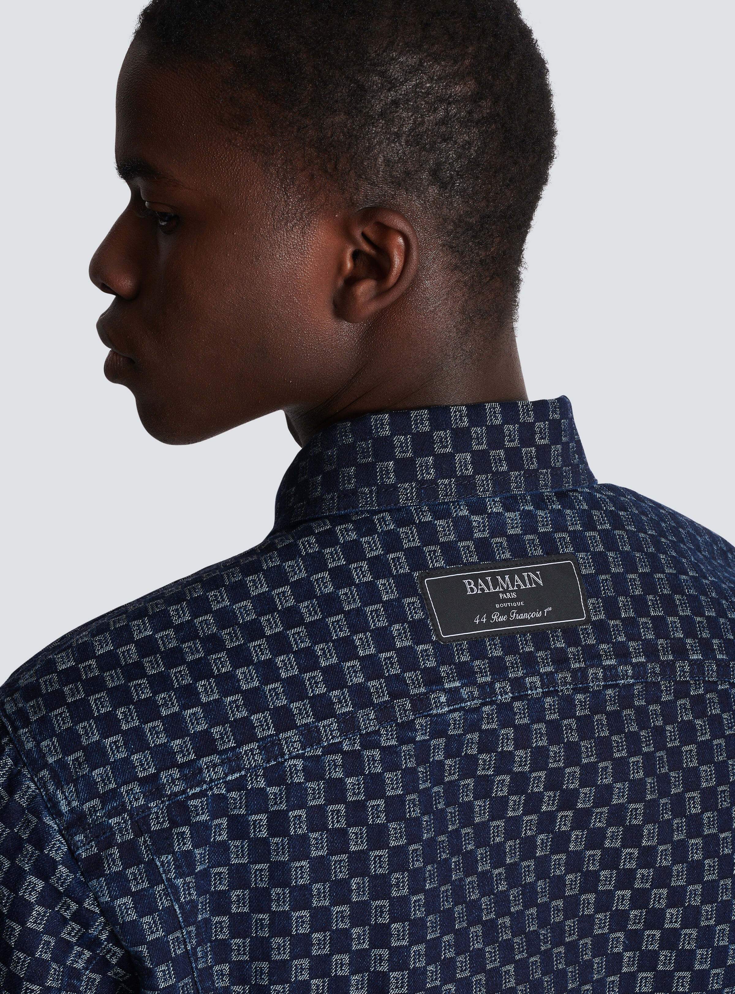 Mini monogram jacquard denim jacket - 9