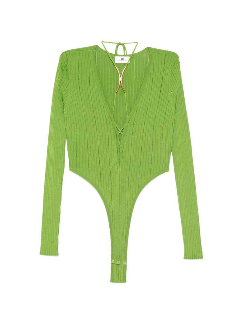 ribbed V-neck bodysuit 1