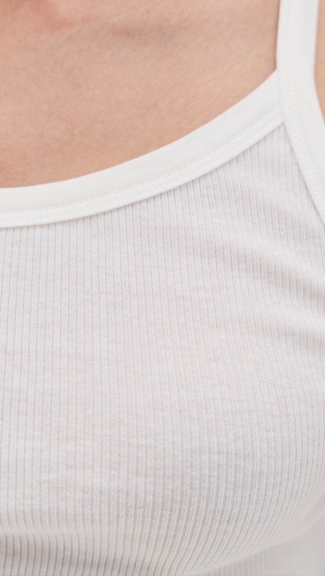 Cropped Rib Tank Ivory - 5