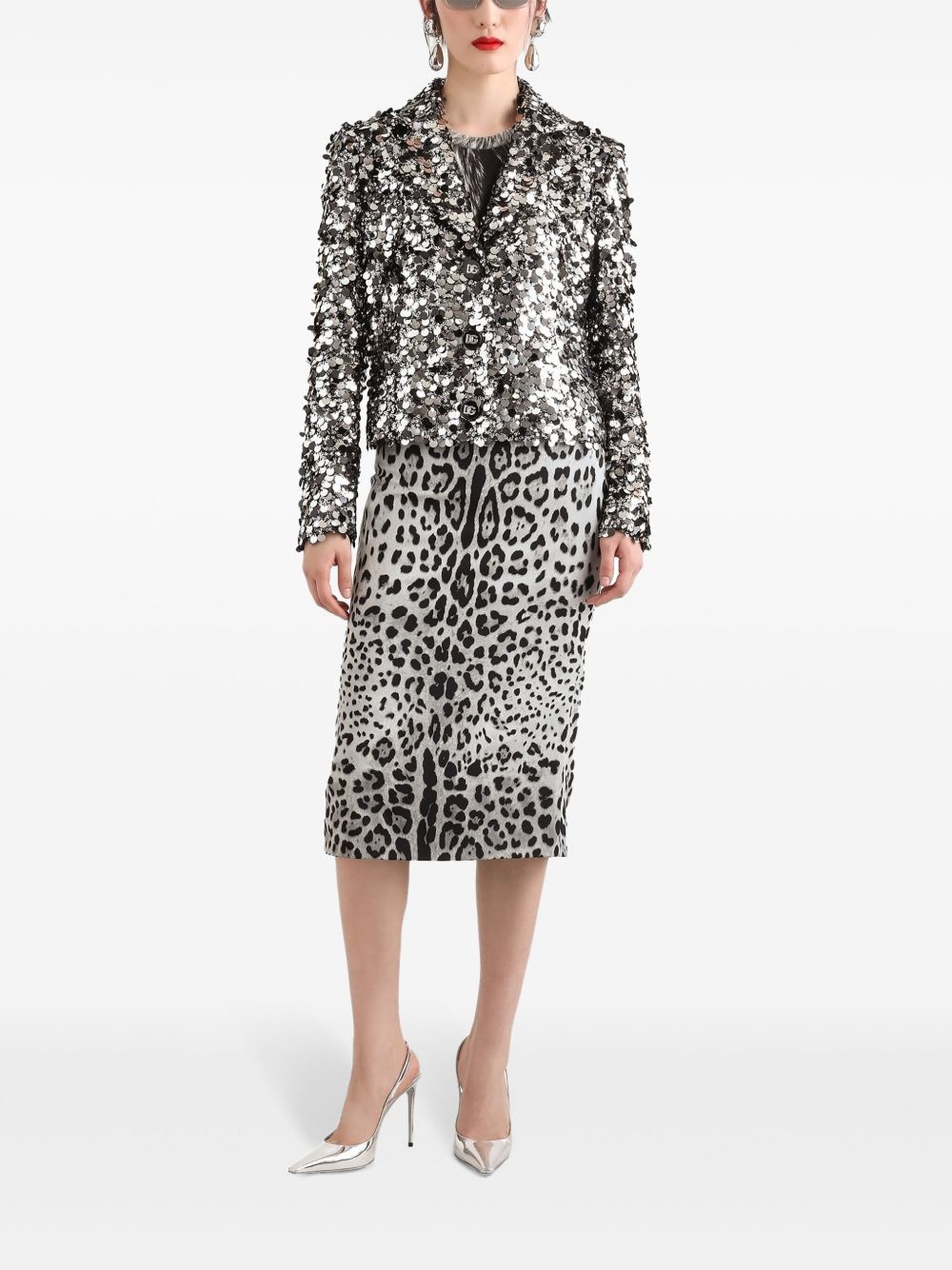fur-print tank top - 2