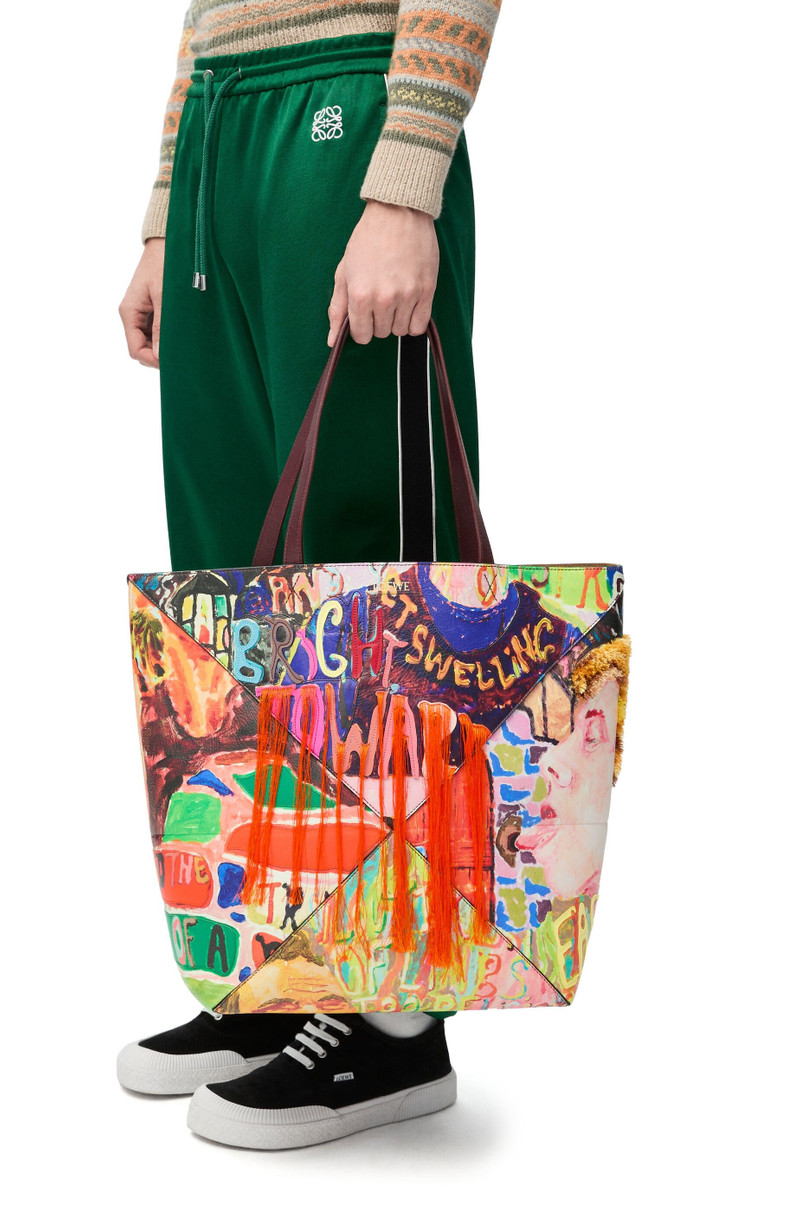 Loewe XL Puzzle Fold tote in classic calfskin outlook