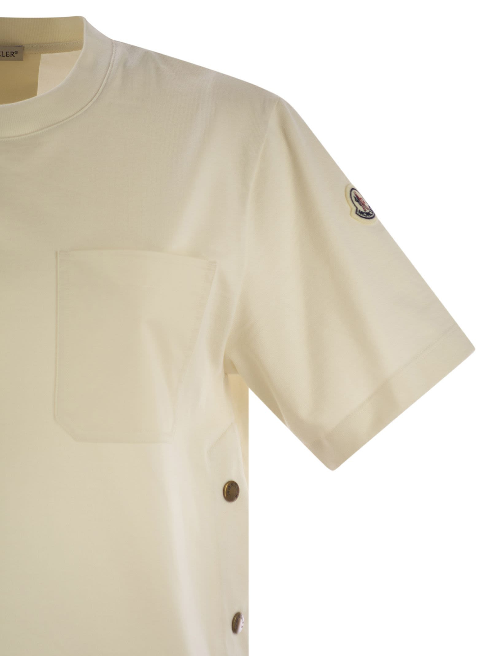 Moncler Women Cotton T-Shirt With Pocket - 4