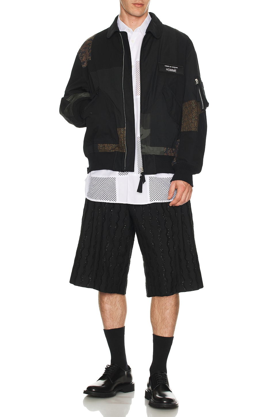 Satin And Multi Fabrics Jacket - 5
