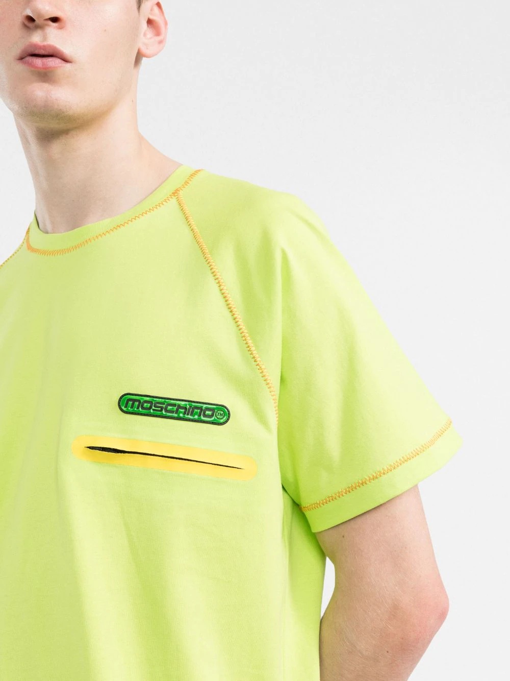 logo-patch cotton T-shirt - 5