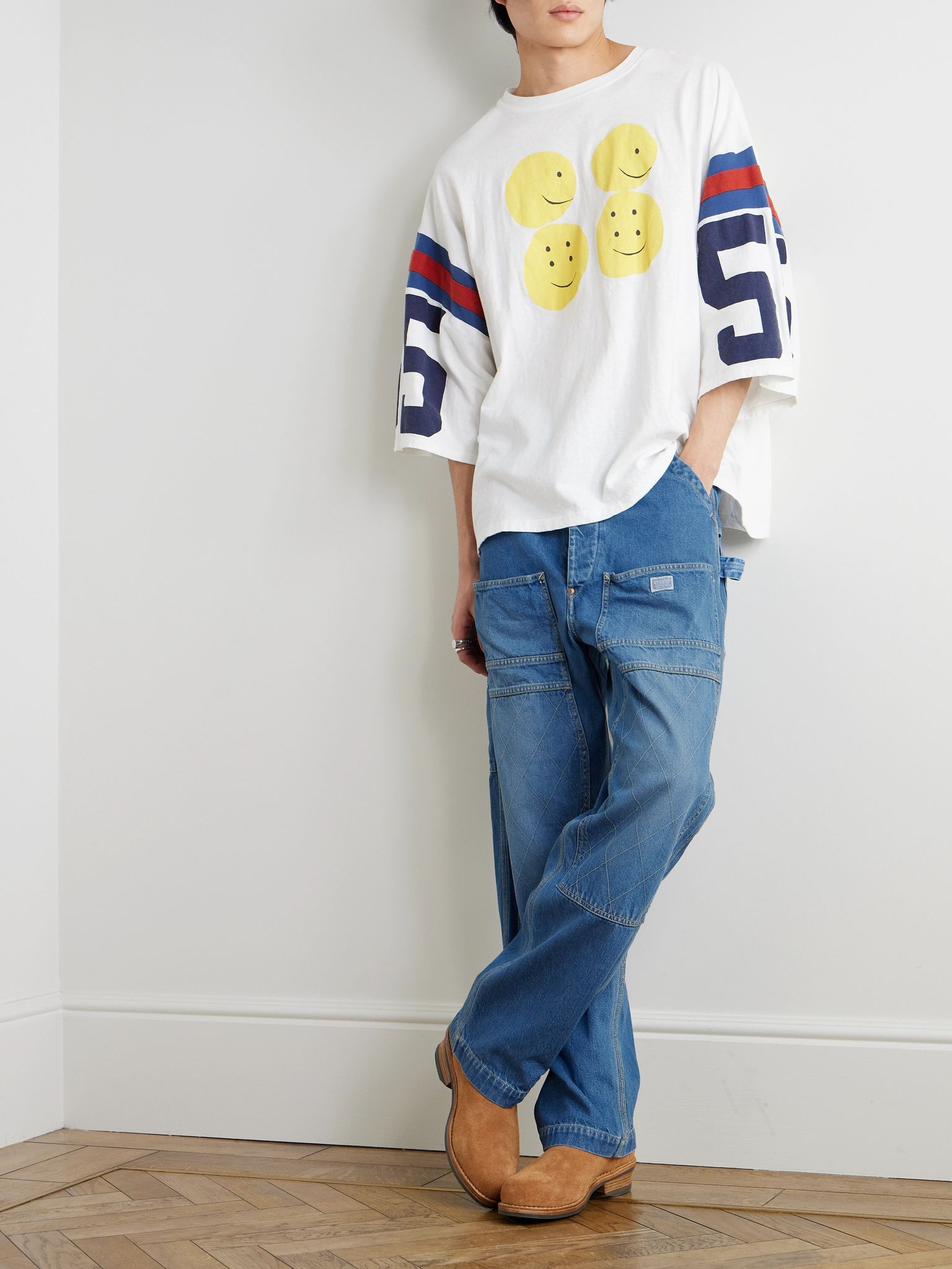 Lumber Straight-Leg Panelled Jeans Blue - 2
