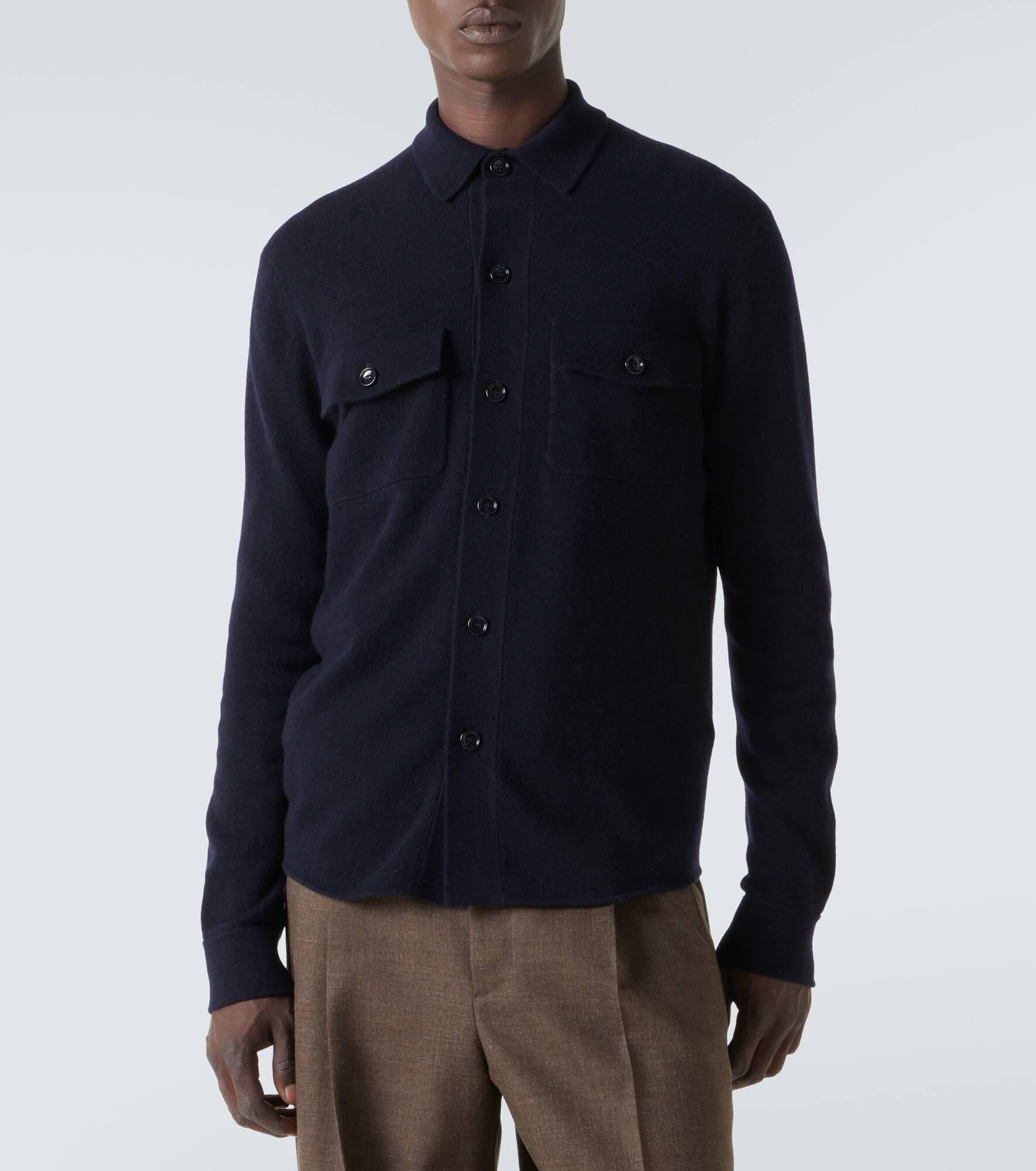 Wool and cashmere overshirt - 3