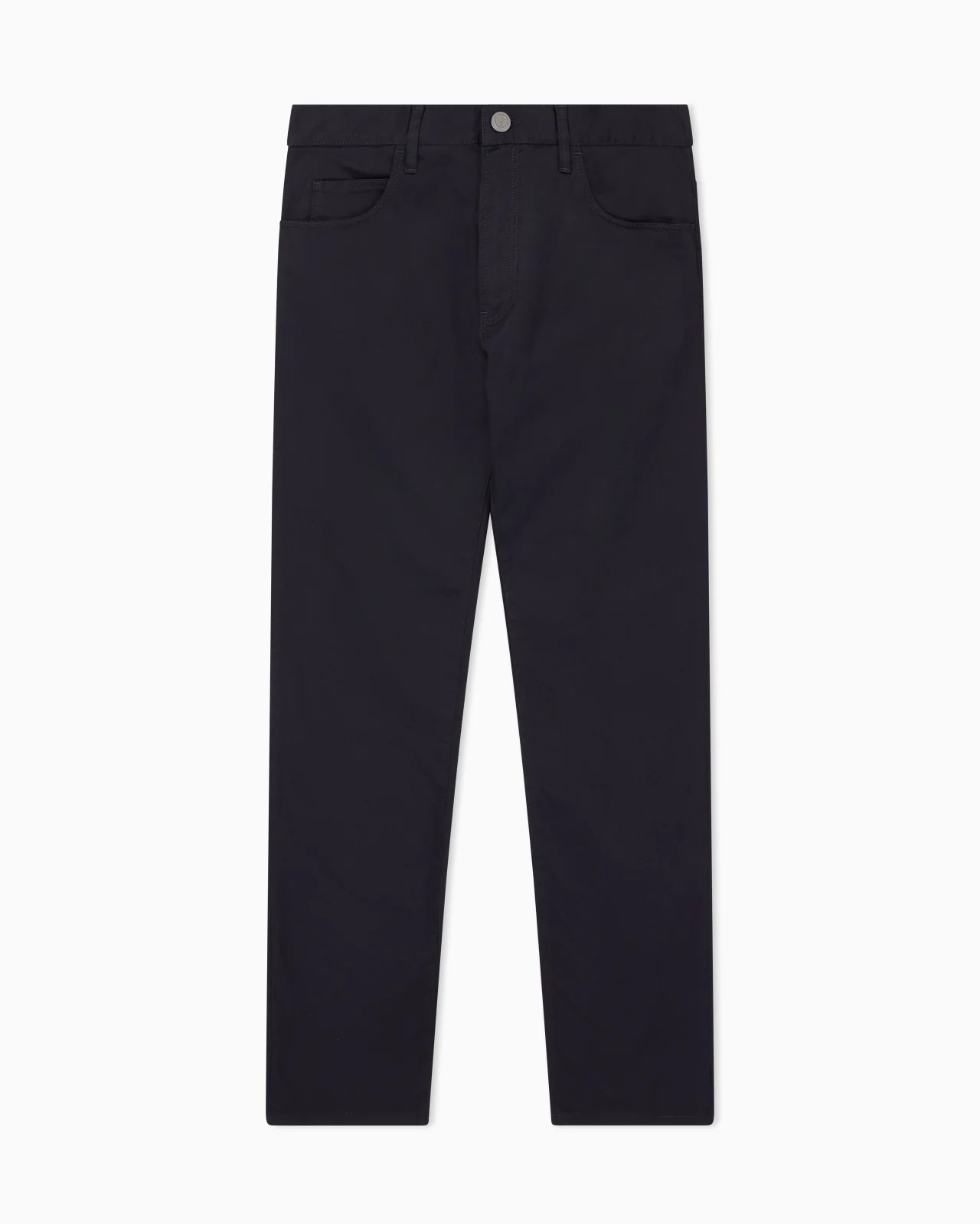 Regular-fit, five-pocket trousers in stretch cotton - 1