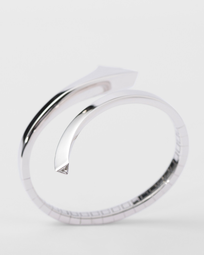 Prada Eternal Gold snake bracelet in white gold and laboratory-grown diamonds outlook