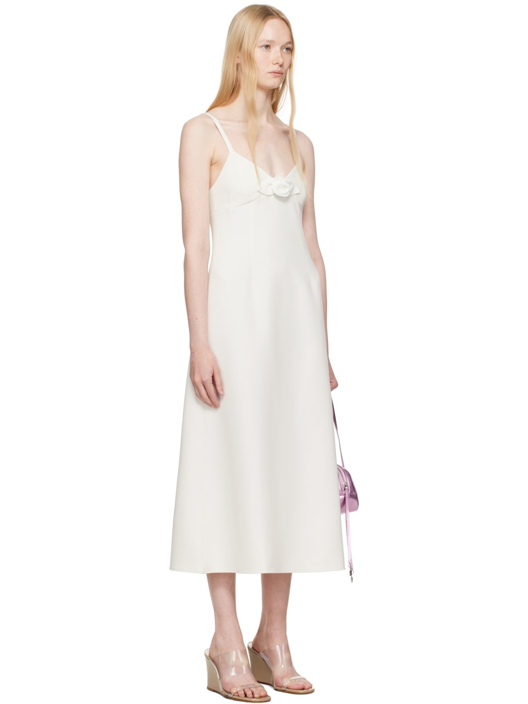 【関税込み】Sandy Liang オフホワイト Pilton ミディアムドレス PILTON DRESS IN IVORY – SANDY LIANG