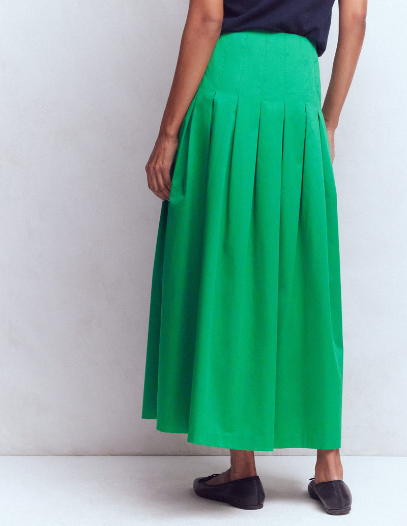 Valentina Sateen Skirt-Rich Emerald 4