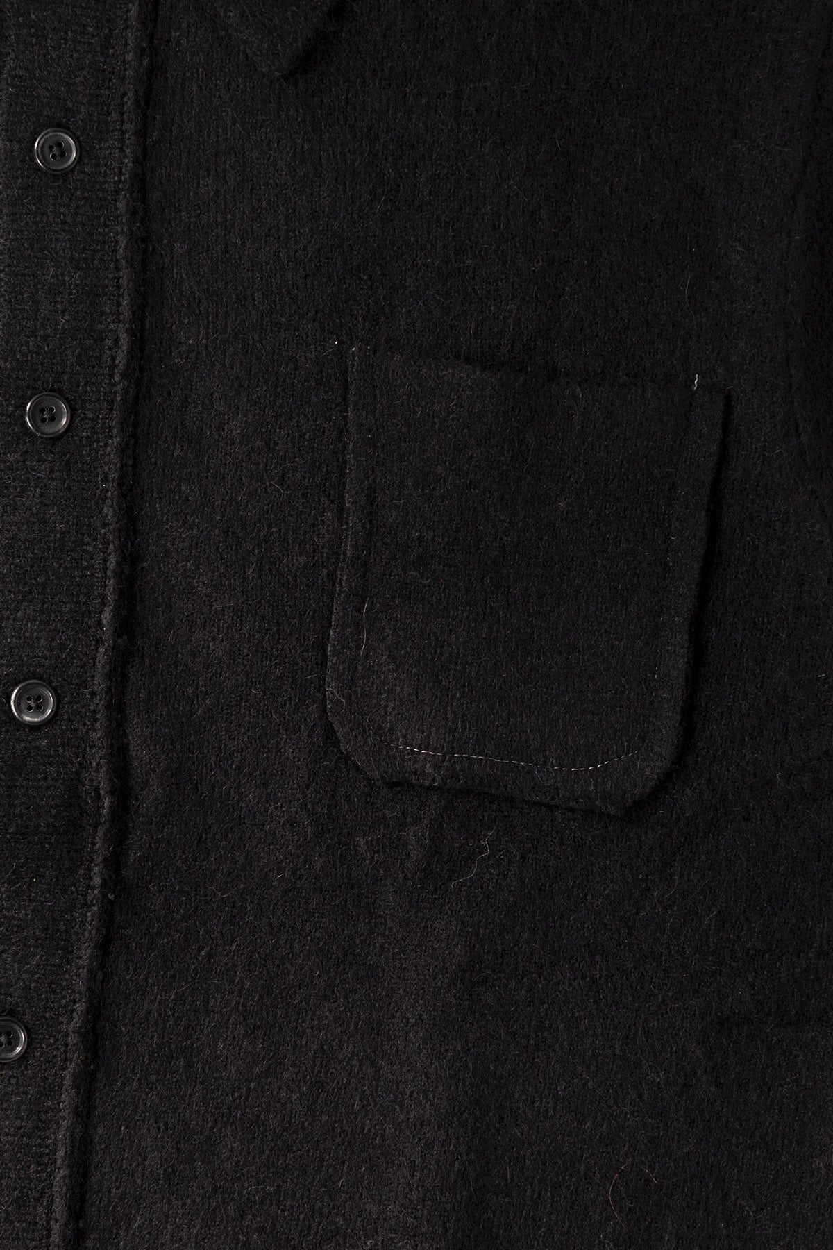 Hairy Cardigan - Black Alpaca Wool - 3