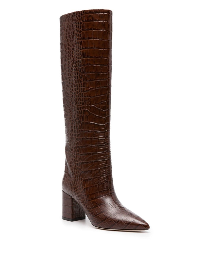 PARIS TEXAS Anja 70mm crocodile-effect boots outlook
