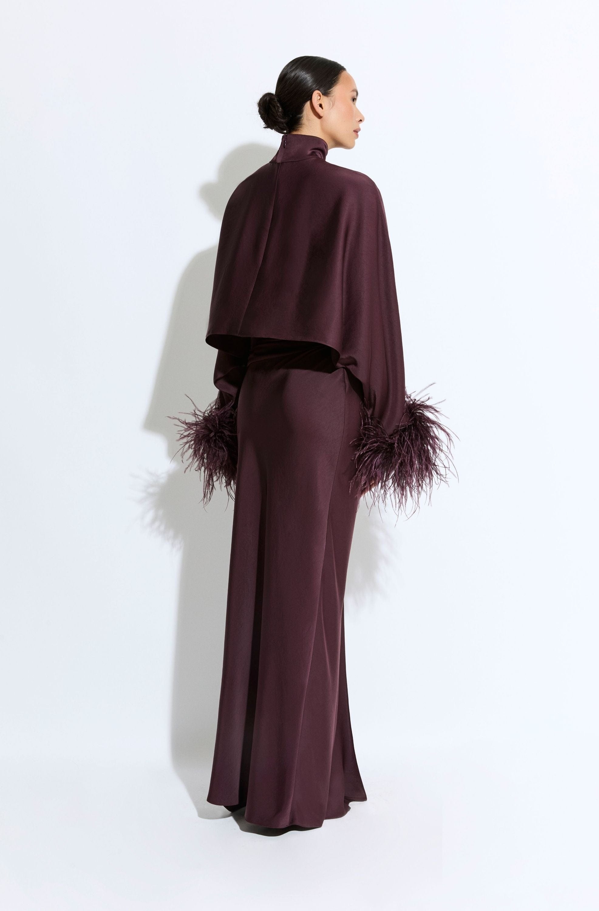 Lightweight Satin Asymmetric Maxi Skirt - 3