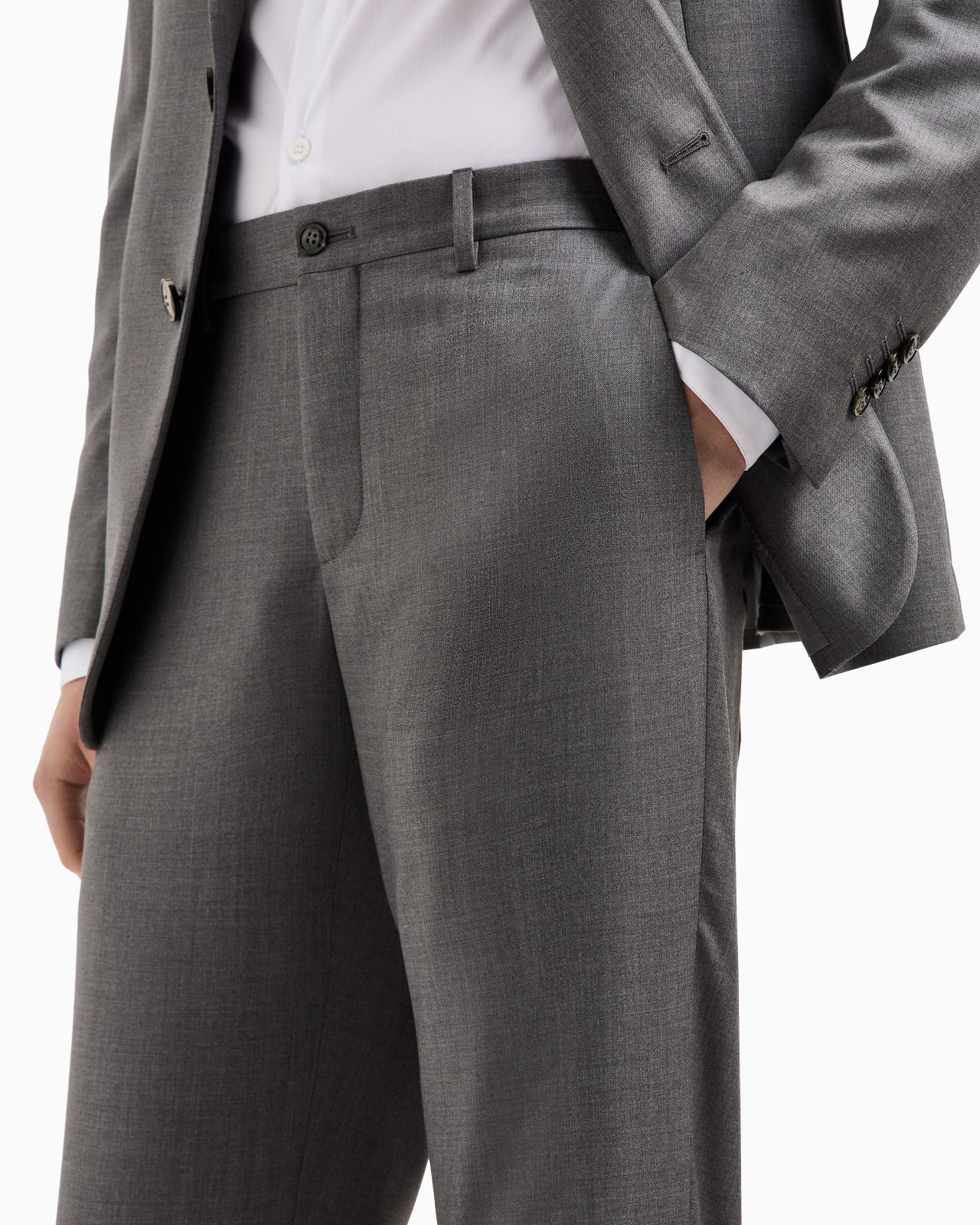 Soho Line single-breasted suit in wool and cashmere - 6