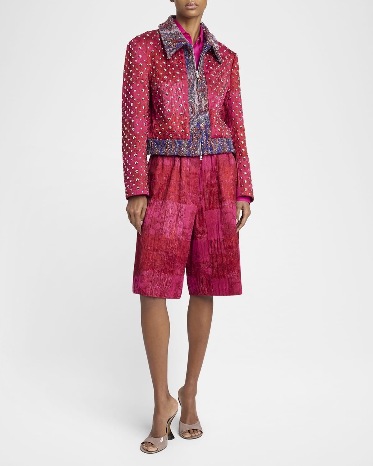 Dries Van Noten Vurano Studded Jacket | neimanmarcus