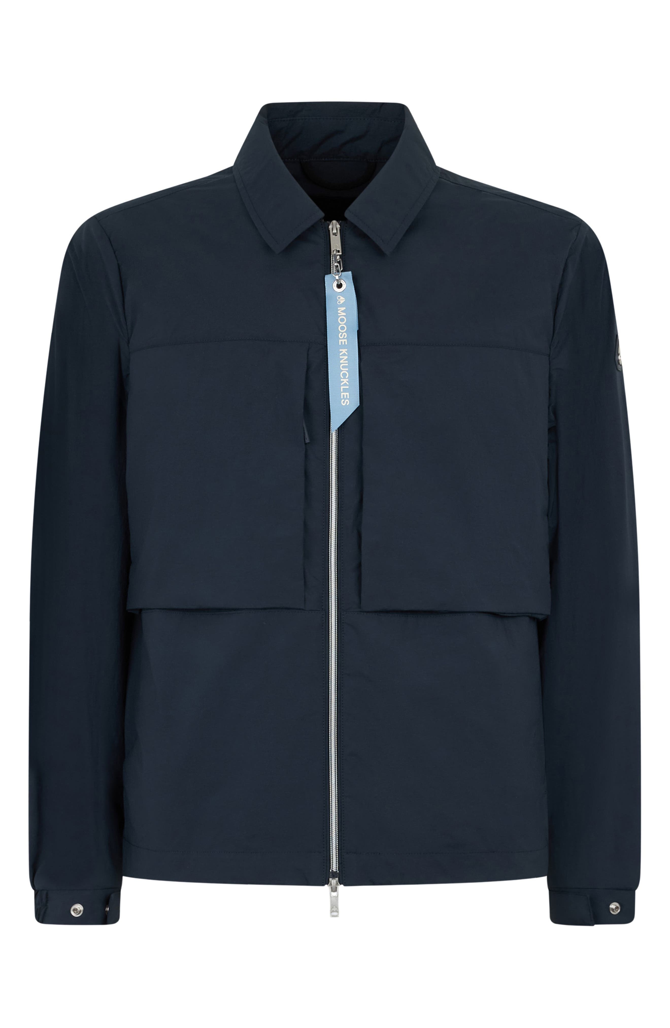 Moose Knuckles Waverly Water Repellent Stretch Shirt Jacket in Black at Nordstrom - 4