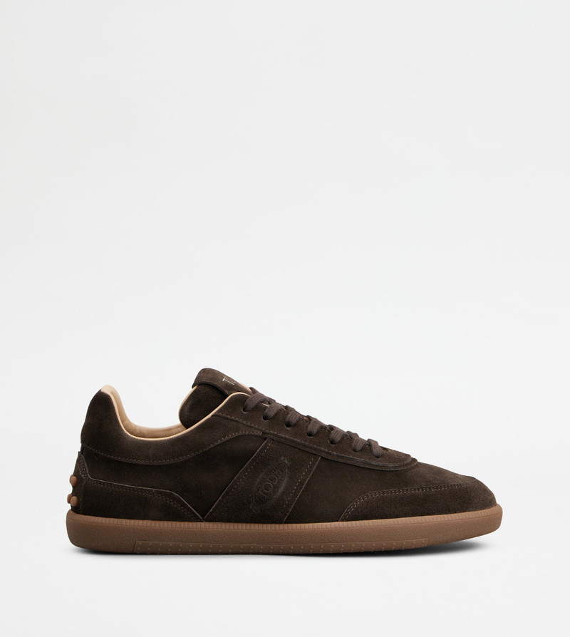TOD'S TABS SNEAKERS IN SUEDE - BROWN 1