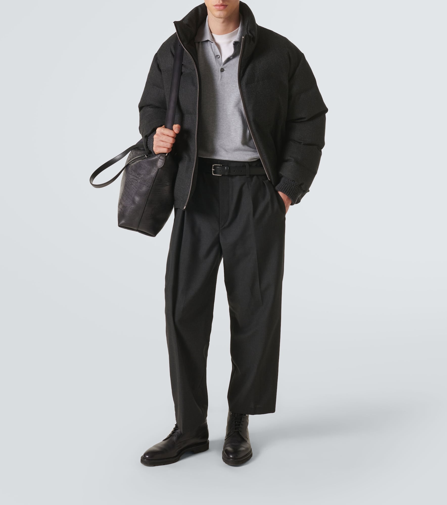 Herringbone wool puffer jacket - 2