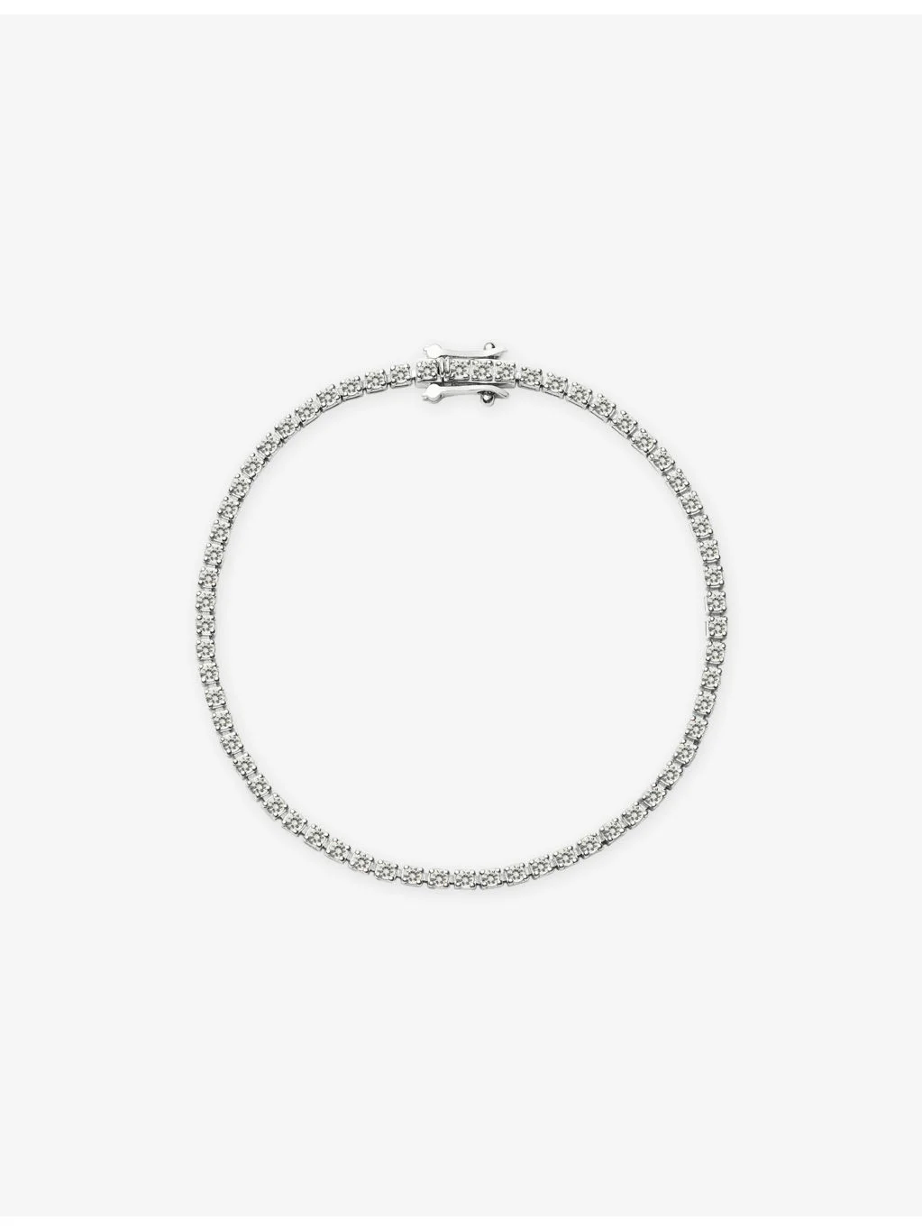 Classic 925 Sterling Silver Tennis Bracelet - 1