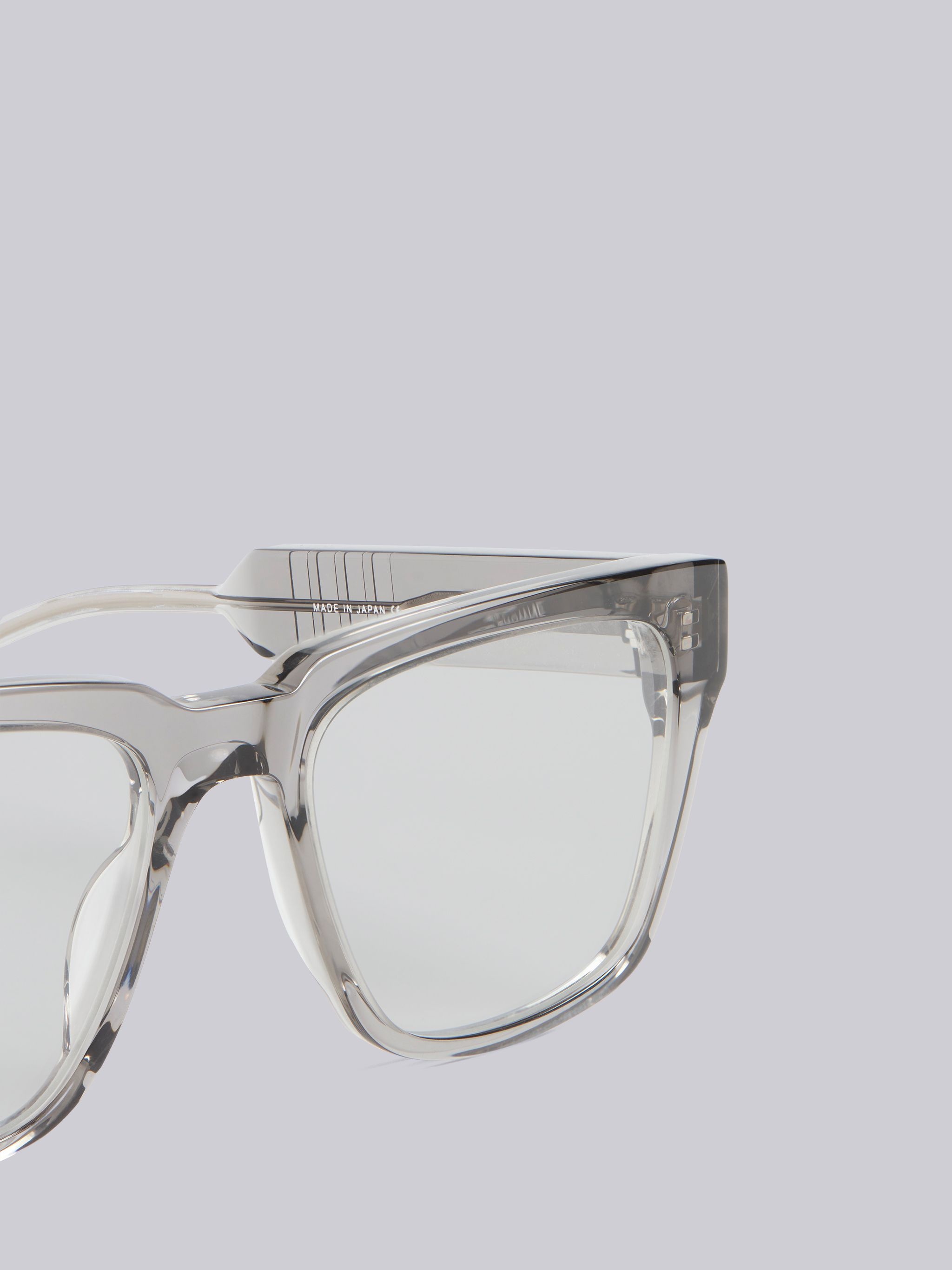 TB715 - Satin Crystal Grey Square Glasses - 2