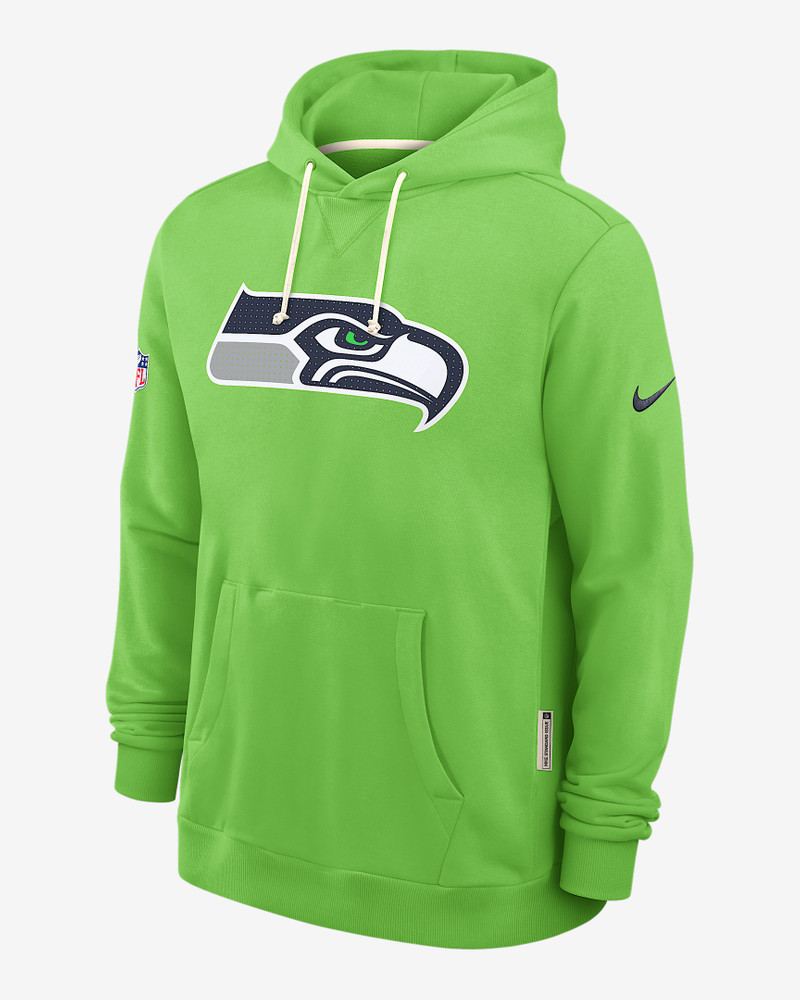 Seattle Seahawks Initial Home Sideline Men's Nike Dri-FIT NFL Pullover Hoodie 1